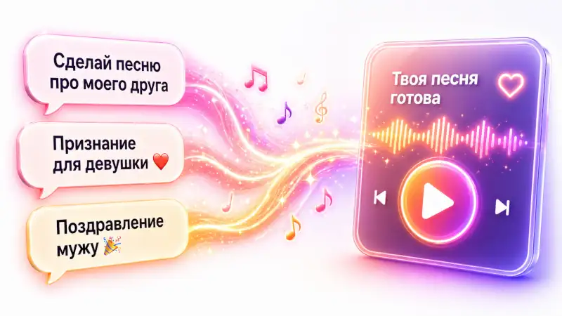 Превью музыкального плеера и чата с ботом